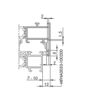 SUPPORTO MANIGLIA LM A0086 TS K200